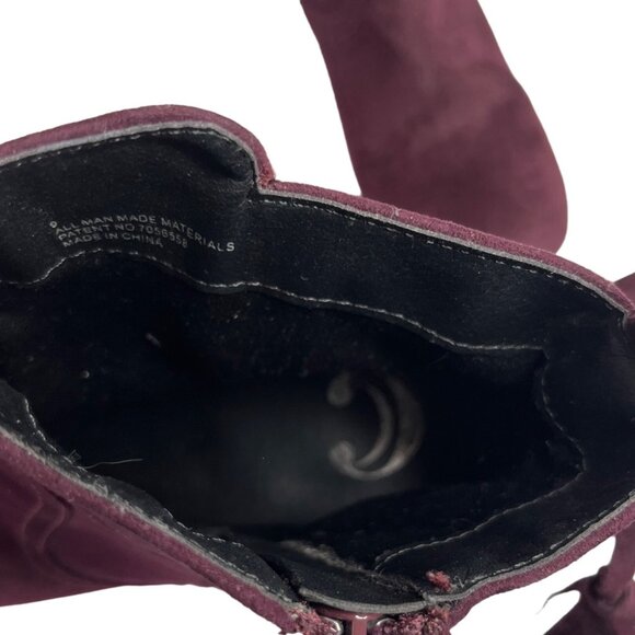 Charming Charlie Womens Wedge Boot Burgundy Zipper Tassel Size 9 - Picture 10 of 11